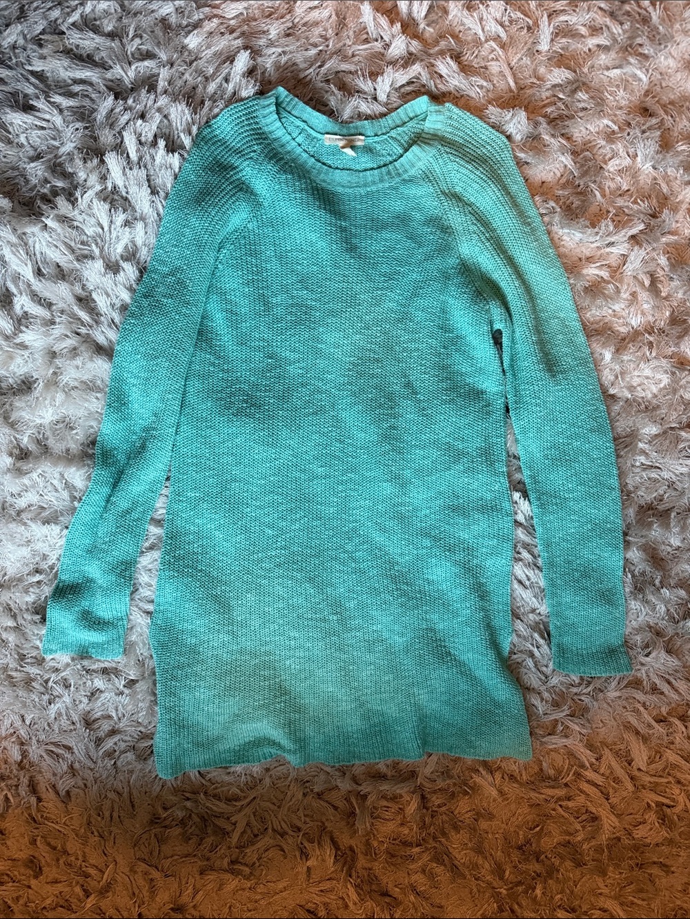Eileen Fisher Turquoise Crewneck Knit Sweater